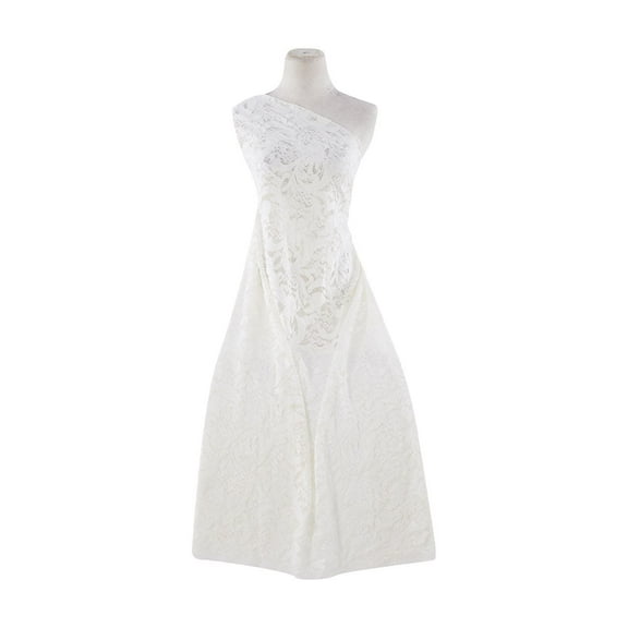 Zelouf Taranisa Corded Lace With Scallop  , Sewing, DIY, Crafts Fabric by the Yard, 112 Ivory, 3 Yard