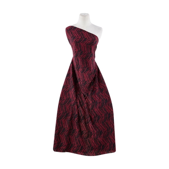 Zelouf Taylor Heather Sweater Knit Print , Sewing, DIY, Crafts Fabric by the Yard, 393 Scarlet/blk, 3 Yard