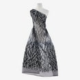thumbnail image 1 of Zelouf Thunder Double Border Sequin Embroidered Mesh  , Sewing, DIY, Crafts Fabric by the Yard, Black, 5 Yard, 1 of 2