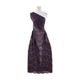thumbnail image 1 of Zelouf Tonal Stretch Lace W/trans-Scallop  , Sewing, DIY, Crafts Fabric by the Yard, Eggplant Rum Pebble, 3 Yard, 1 of 2