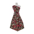 thumbnail image 1 of Zelouf Tree Bark Rose On Elizabeth Crepe  , Sewing, DIY, Crafts Fabric by the Yard, 379 Red/black, 5 Yard, 1 of 2