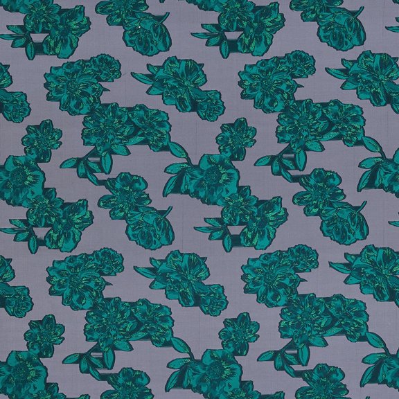 Zelouf Tres Riche Small Organza Jacquard Lurex  , Sewing, DIY, Crafts Fabric by the Yard, Emerald/black, 3 Yard