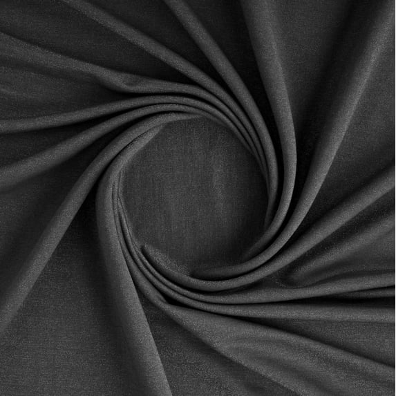 Zelouf Tuscan Shine Linen Look Knit , Sewing, DIY, Crafts Fabric by the Yard, Black, 7 Yard