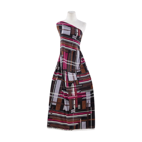 Zelouf Twiggy Sweater Knit Print , Sewing, DIY, Crafts Fabric by the Yard, 932 Blk/berry, 3 Yard
