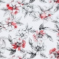 thumbnail image 1 of Zelouf Valli Print Satin Bonded Knit  , Sewing, DIY, Crafts Fabric by the Yard, White Combo, 3 Yard, 1 of 2