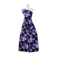 thumbnail image 1 of Zelouf Velvet Floral Print  , Sewing, DIY, Crafts Fabric by the Yard, 964 Blk/purple, 50 Yard, 1 of 2