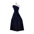 thumbnail image 1 of Zelouf Velvet Stripe  , Sewing, DIY, Crafts Fabric by the Yard, Navy, 3 Yard, 1 of 2