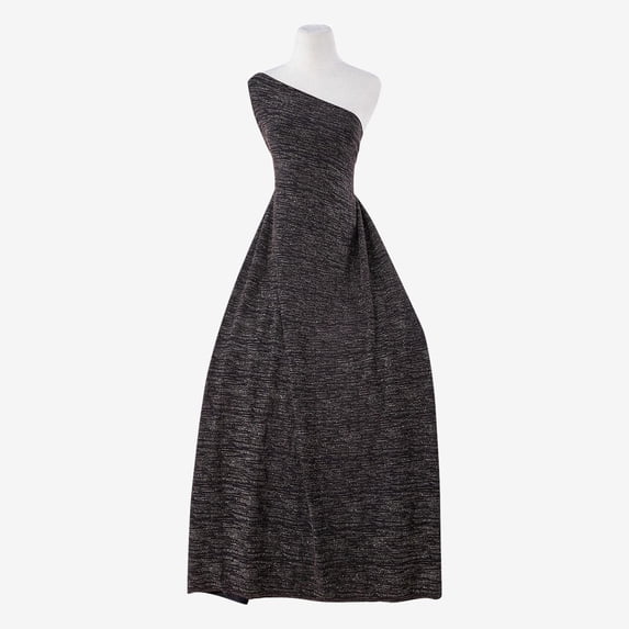 Zelouf Venus Puff Glitter Stretch Knit , Sewing, DIY, Crafts Fabric by the Yard, Arresting Rosegold, 10 Yard