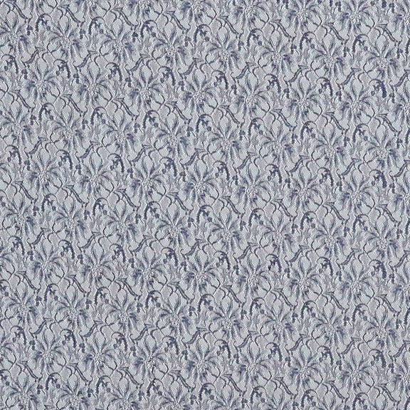 Zelouf Versatile Floral Lace , Sewing, DIY, Crafts Fabric by the Yard, Steel Delight, 1 Yard