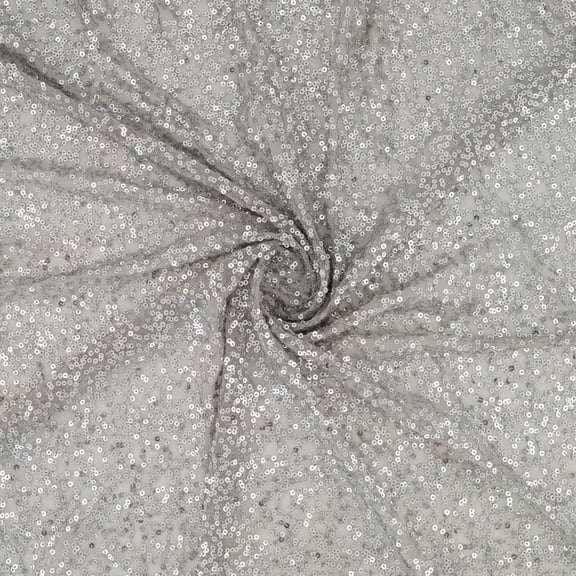 Zelouf Version 1 Sequin Span Mesh , Sewing, DIY, Crafts Fabric by the Yard, Cloud, 5 Yard