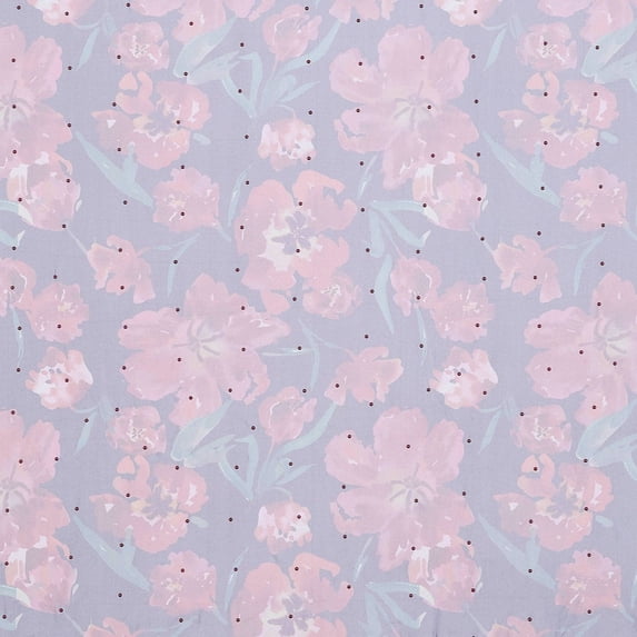 Zelouf Victoria Floral Print Riveted Pearl Mesh , Sewing, DIY, Crafts Fabric by the Yard, Black Combo, 10 Yard