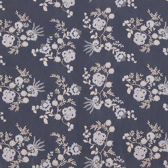 Zelouf Vine Embroidery Mesh  , Sewing, DIY, Crafts Fabric by the Yard, Cream/stone, 5 Yard