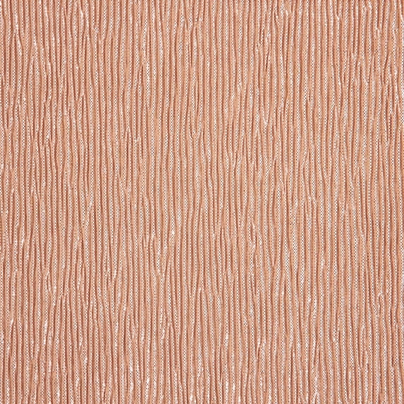 Zelouf Yvette Foil Crinkle Bodre , Sewing, DIY, Crafts Fabric by the Yard, Blush/rosegold, 3 Yard