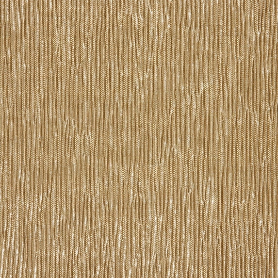 Zelouf Yvette Foil Crinkle Bodre , Sewing, DIY, Crafts Fabric by the Yard, Sand/gold, 5 Yard