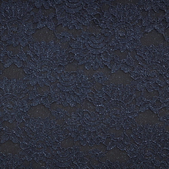 Zelouf Zoey Glitter Lace , Sewing, DIY, Crafts Fabric by the Yard, Charming Navy, 20 Yard
