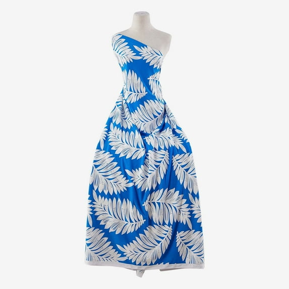 Zelouf Zs1305D-1 Print Ity With Puff , Sewing, DIY, Crafts Fabric by the Yard, 441 Blue/white, 5 Yard
