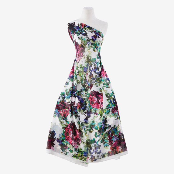 Zelouf Zs1401K-1 Print Hi Multi Chiffon , Sewing, DIY, Crafts Fabric by the Yard, Cw 4, 3 Yard