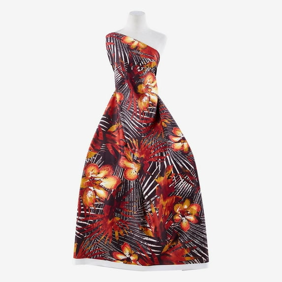 Zelouf Zs1505Gggg Print Scuba , Sewing, DIY, Crafts Fabric by the Yard, 365 Bordeaux/go, 10 Yard