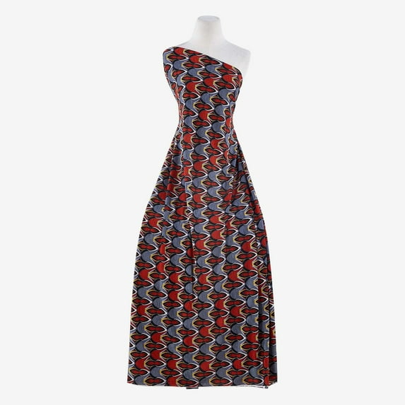 Zelouf Zs1608Uuu Print La Coste , Sewing, DIY, Crafts Fabric by the Yard, 805 Rust/grey, 1 Yard