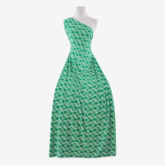 Zelouf Zs1701X Print Ity With Puff  , Sewing, DIY, Crafts Fabric by the Yard, 771 Kel Green/w, 3 Yard