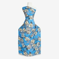 Zelouf Zs1803Nnnn Print Belle Crepe , Sewing, DIY, Crafts Fabric by the Yard, 405 Blue/gold, 3 Yard