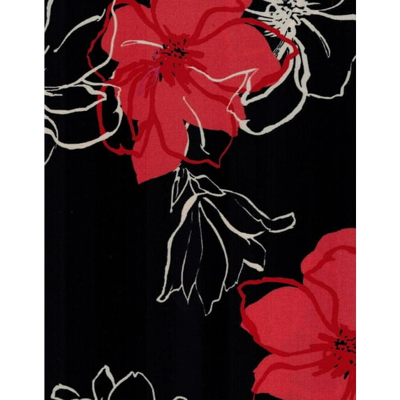 Zelouf Zs1810S-1 Print Ity , Sewing, DIY, Crafts Fabric by the Yard, 933 Black/red, 20 Yard