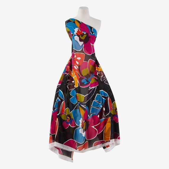 Zelouf Zs1903Uu Print Hi Multi Chiffon , Sewing, DIY, Crafts Fabric by the Yard, 945 Pink/yellow, 20 Yard