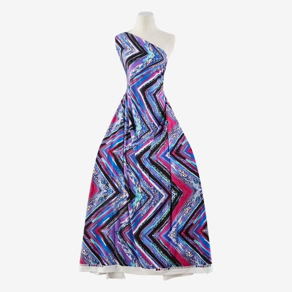 Zelouf Zs1905Kkk Print Ity , Sewing, DIY, Crafts Fabric by the Yard, 664 Lilac/cobal, 10 Yard
