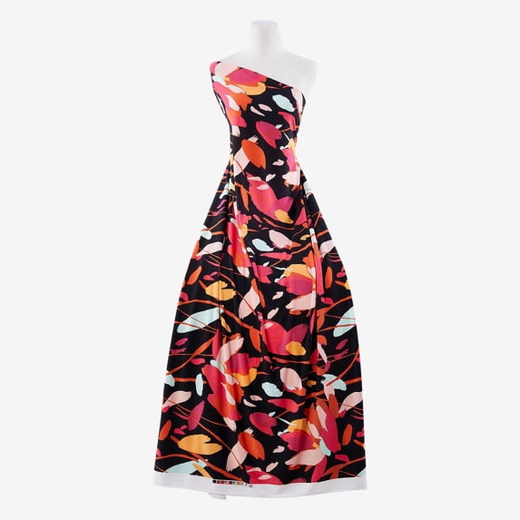 Zelouf Zs1907Ee-2 Print Ity , Sewing, DIY, Crafts Fabric by the Yard, 938 Black/fuschia, 7 Yard