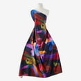thumbnail image 1 of Zelouf Zs1907Y-1 Print Vera Stretch Satin  , Sewing, DIY, Crafts Fabric by the Yard, 437 Navy/multi, 3 Yard, 1 of 4