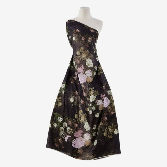 Zelouf Zs1910Ccc Print Lisi Clip Dot , Sewing, DIY, Crafts Fabric by the Yard, 933 Blk/ivy, 7 Yard