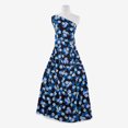 thumbnail image 1 of Zelouf Zs1911K Print Belle Crepe  , Sewing, DIY, Crafts Fabric by the Yard, 946 Black/blue, 20 Yard, 1 of 2