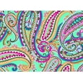 thumbnail image 1 of Zelouf Zw1701Bb-1 Print Lisi Clip Dot Chiffon  , Sewing, DIY, Crafts Fabric by the Yard, Aqua/pink, 7 Yard, 1 of 1
