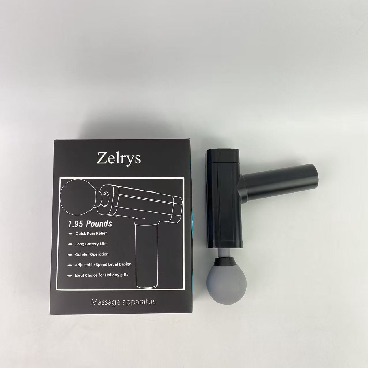 Zelrys Massage apparatus, Muscle Therapy Gun for Athletes, Deep Tissue Percussion Body Muscle Massager with 30 Adjustable Speeds, 6 Types of Massage Heads, Handheld Massager
