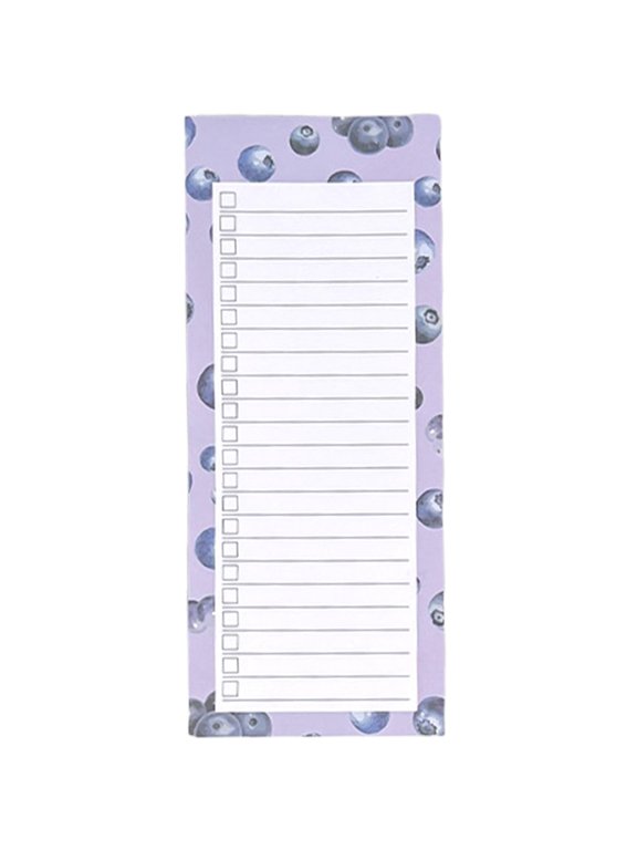 1 Pc Note Pad for Fridge, Tearable Grocery List Pad, Fruit Design Notepads, Full Back To-Do-List Notepads for Home Kitchen Use, 8.38x3.5 inch,8.38x3.5 inch,J