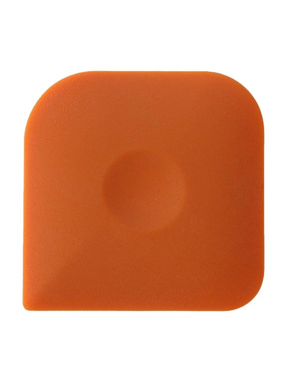 1 Pc Pan Scraper, Orange Pot Scraper, Cast Iron Skillet Cleaner Pan Pot Scrubber for Grease and Burnt Residue, 2.36x2.36 inch