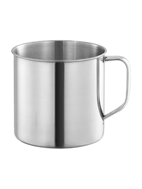 1 Pc Stainless Steel Coffee Cup with Handle, Small Camping Mug, Espresso Cup Hiking Tea Mug for Drinking Tea Coffee and Milk, 2.95x2.76 inch