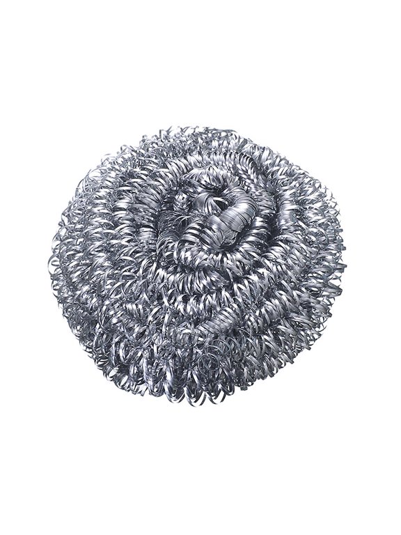 1 Pc Stainless Steel Scrubbers,Scouring Pad, Steel Wool Srubber for Scouring Stubborn Messes from Pots and Pans, Stoves,Broiler Racks,Grills and More,6x3cm,Silver
