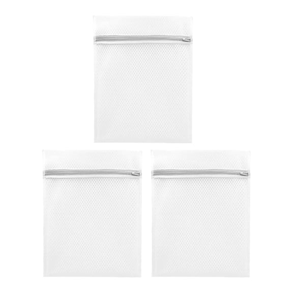 Zemara 3 Pack Small Mesh Laundry Bags, Bags for Washing Delicates, Mesh Wash Bags, Fine Durable Delicates Bag for Washing Machine 9x11.8 inch,9x11.8 inch,White