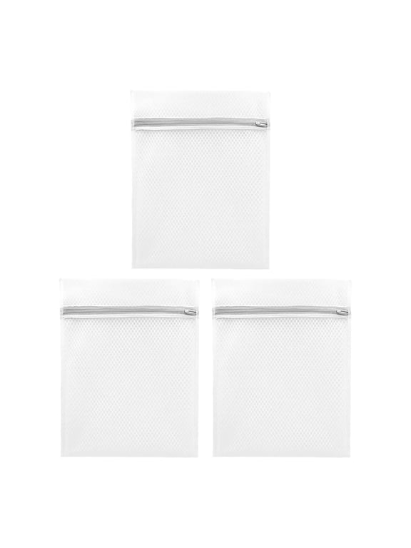 3 Pack Small Mesh Laundry Bags, Bags for Washing Delicates, Mesh Wash Bags, Fine Durable Delicates Bag for Washing Machine 9x11.8 inch,9x11.8 inch,White