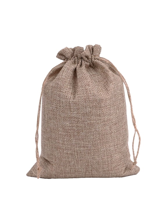 5PCS Burlap Gift Bags with Drawstring, 6.69x9 Inch Party Favor Burlap Bags Linen Jewelry Pouches for Party, Wedding, Jewelry Pouches, Christmas, Festival, Coffee, DIY Craft