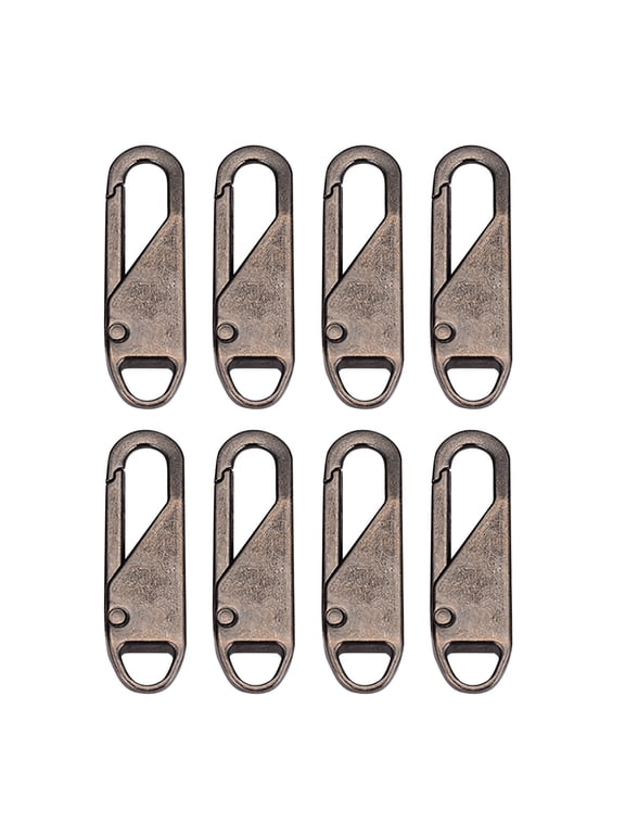 8 PCS Zipper Pull Replacements, Zipper Repair Kit Zipper Slider Pull Tab Universal Zipper Fixer Metal Zipper Head Pullers Handle Zipper Extenders for Clothing Jackets Backpack Boots Purse Coat