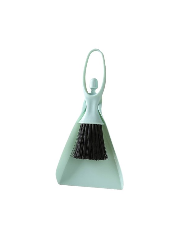 Hand Broom and Dustpan Set, 1 Pc Mini Brush Nesting Tiny Cleaning Whisk, 2-in-1 Small Broom and Dustpan for Desk, Keyboard, Car Cleaner Tools, 4.21x8.86 inch,4.21x8.86 inch,Green