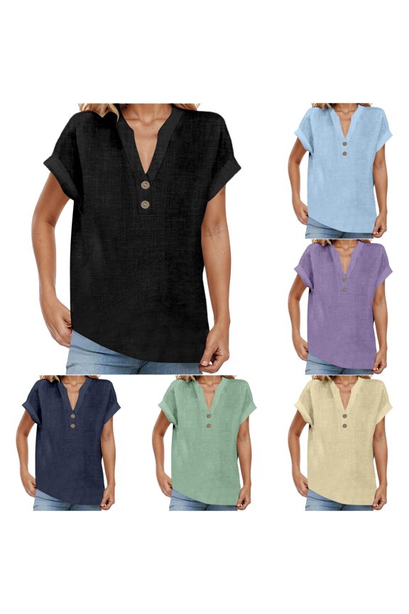 Tank Tops for Women, Women Shirts 1 Women's Summer Tank Loose Fit Pleated V Neck Sleeveless Top Curved Flowy Black XXXXL