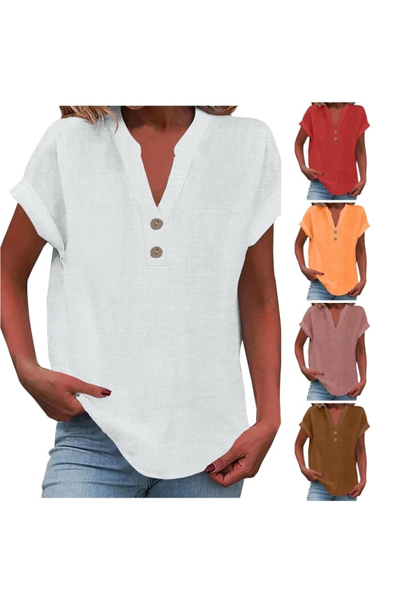 Tank Tops for Women, Women’s Summer Tank Loose Fit Pleated V Neck Sleeveless Top Curved Flowy Shirt White S