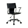 thumbnail image 1 of Zemin Contemporary Pvc Office Chair, Black Finish, 1 of 3