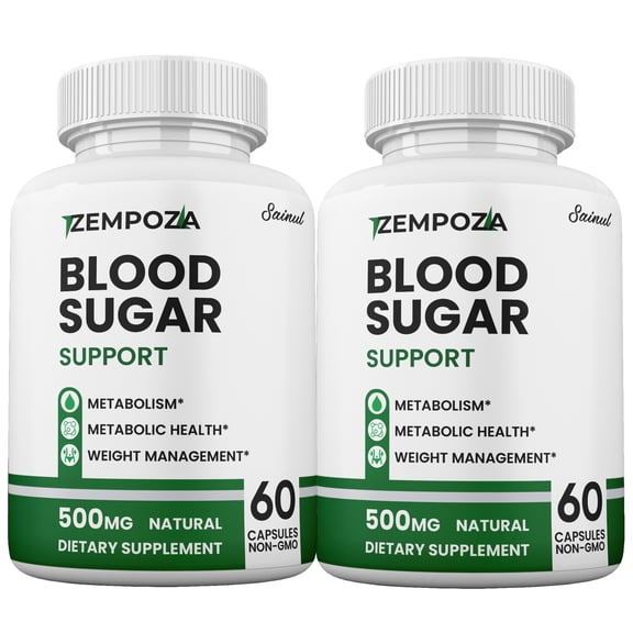 Zempoza Blood Sugar Control Capsules, Official Formula, Maximum Strength Supplement 2 Month Supply (2 Pack)