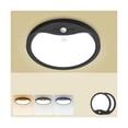 thumbnail image 1 of HOVMAP Rechargeable Motion Sensor Ceiling Light, Wired 18W 1800lm 3 Mode Timer Bright LED Flush Mount Light Fixture, Renter Friendly Ceiling Light, Garage Lights, 2Pcs 9" Infrared Sensing Black 3CCT, 1 of 9