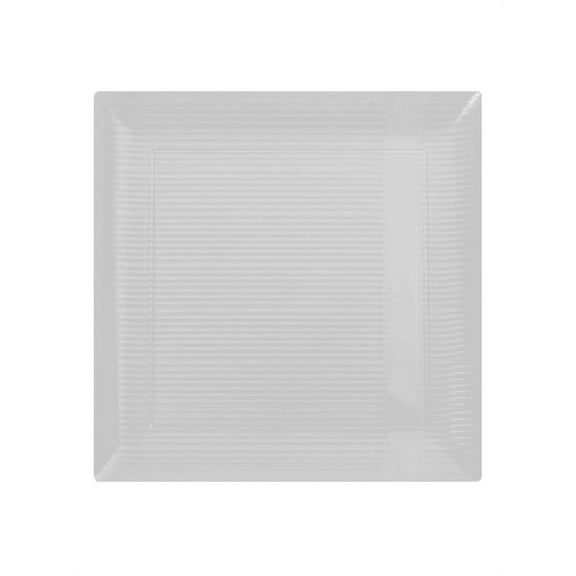 Zen 10 1/4" Clear Square Plastic Dinner Plates 10ct.