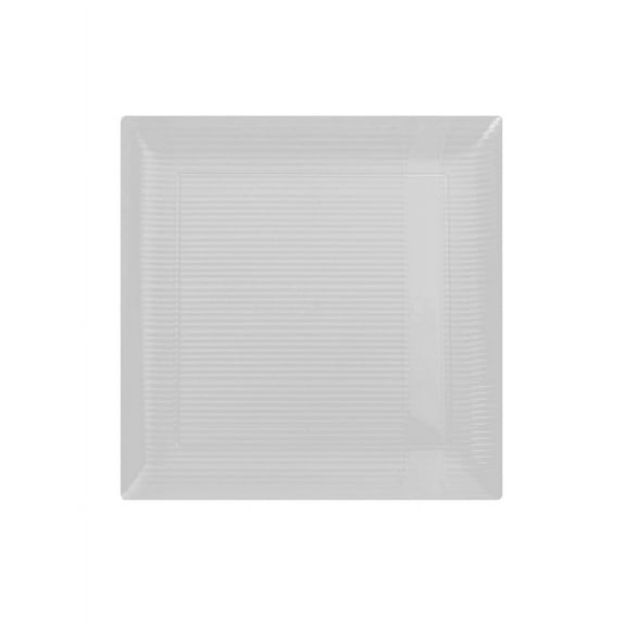 Zen 10 1/4" Clear Square Plastic Dinner Plates *Case of 120*